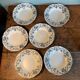 Lot de six assiettes creuses Regout modèle Ortus