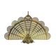 Vintage French brass fire screen, peacock design, 20th century.