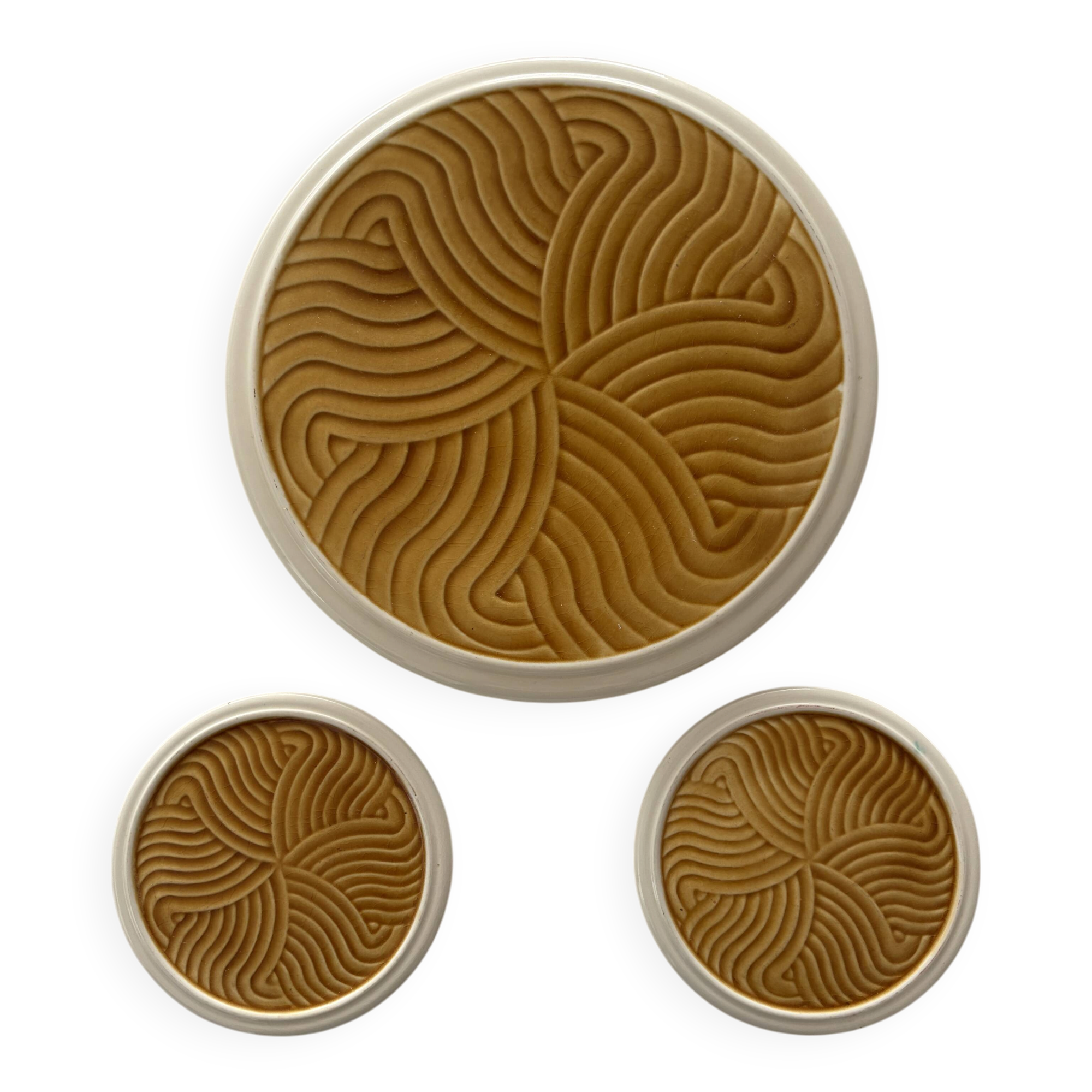 Trivet and bottle coasters Sarreguemines