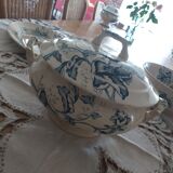 Lot vaisselle ancienne Rose de Noel Faïencerie Lyonnaise