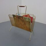French metal magazine rack, 1960s