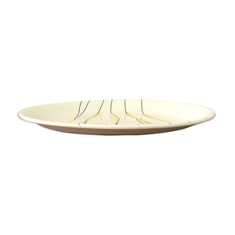 Vintage dish in faience by Salins France Clair de Lune 1950s