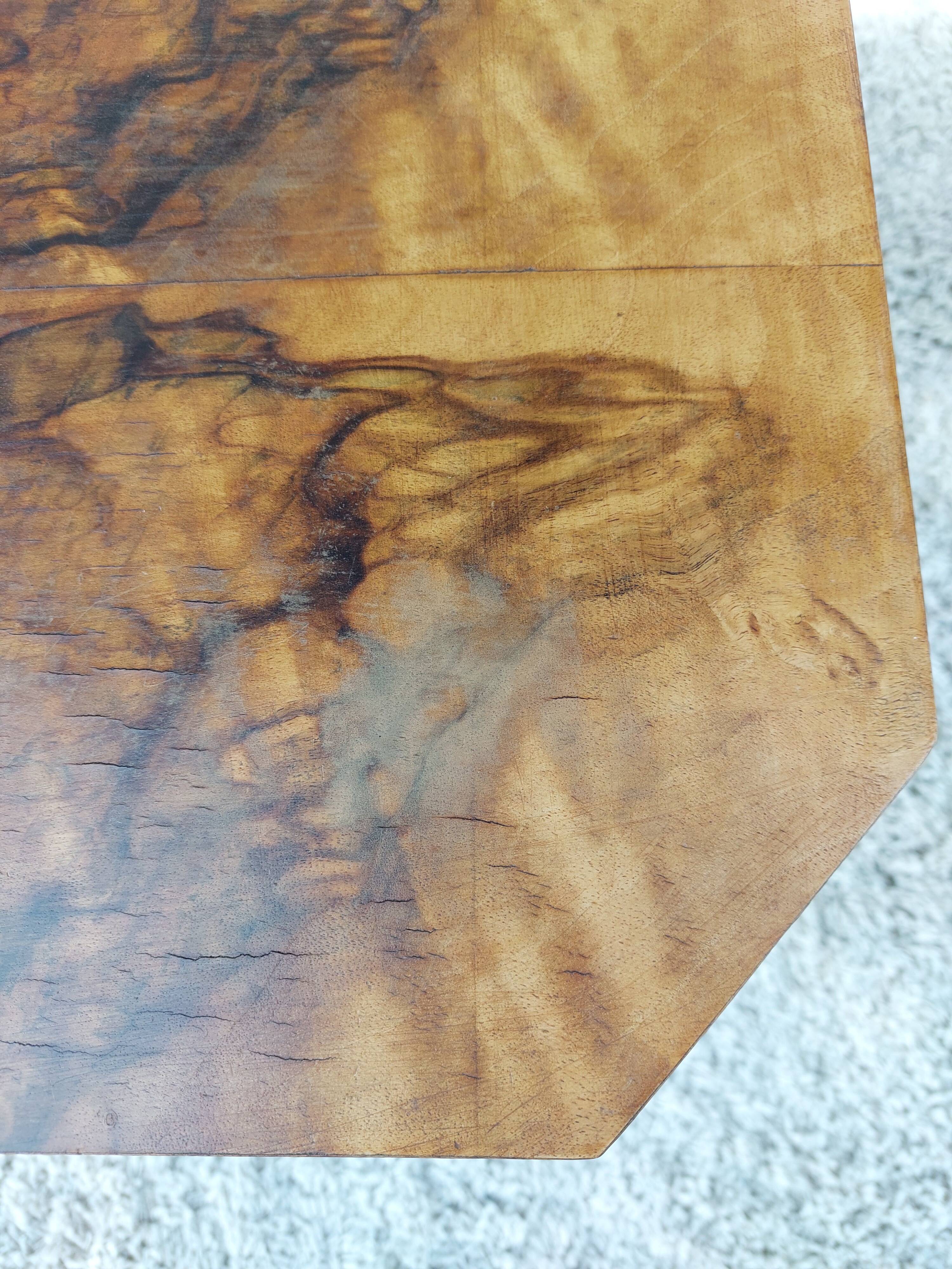 Square art deco pedestal table