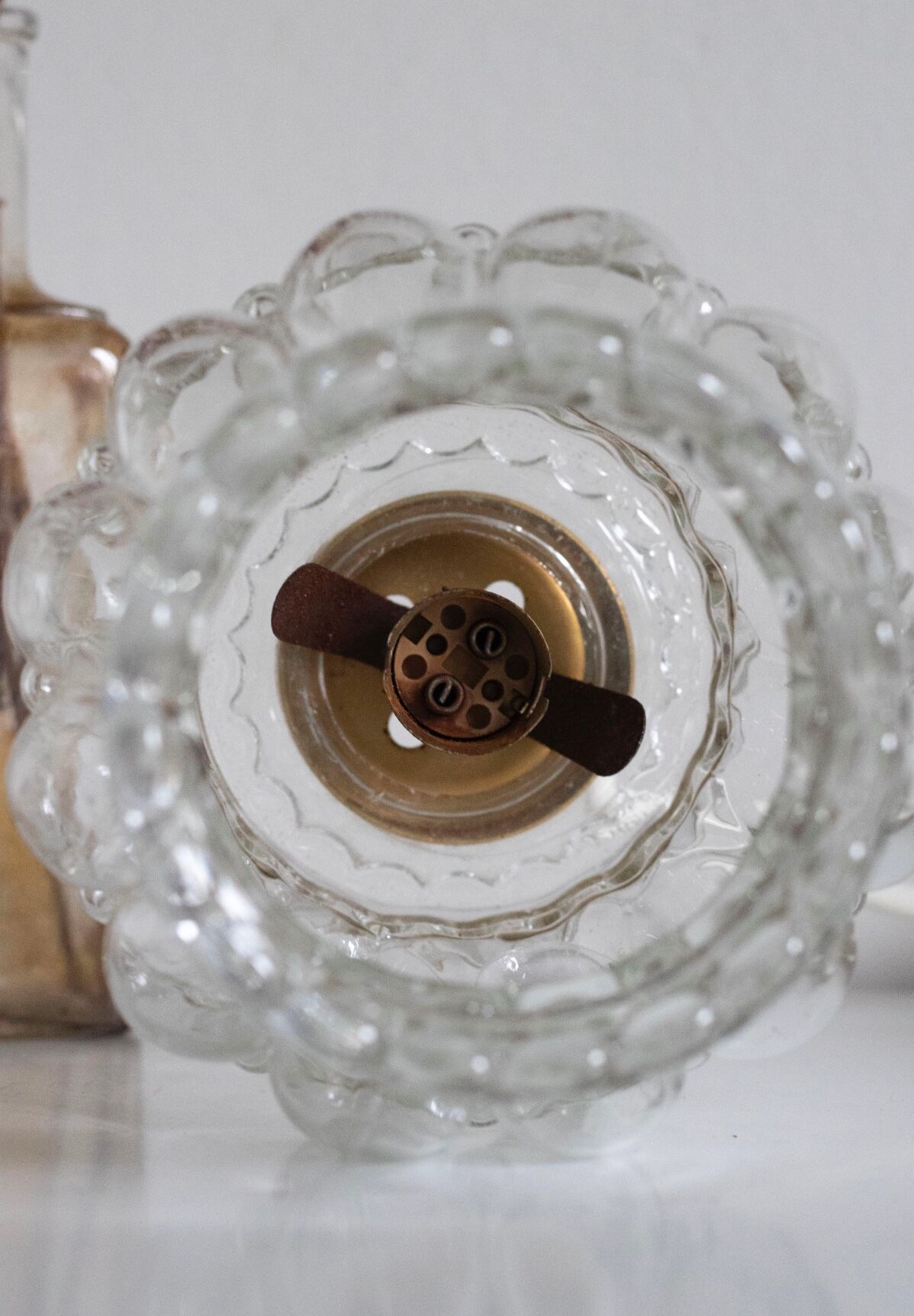 Vintage glass bubble pendant lamp