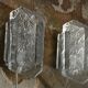 Pair of wall lamps ice glass, NAFA