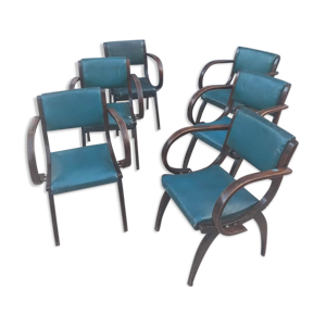 Lot de 6 fauteuil bridge, club