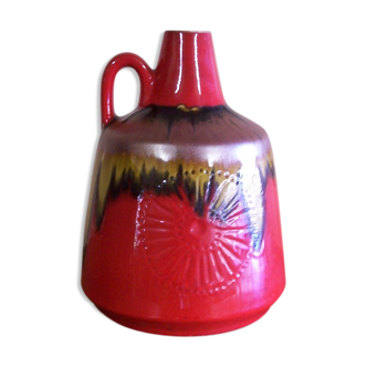 Vase ceramic multicolor, 60's