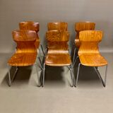 Set of 6 Pagwood chairs by Casala