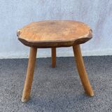 Side table in raw wood