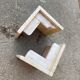 Large marble travertine coffee table in the shape of an eye from Roche Bobois vintage 70s