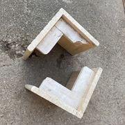 Large marble travertine coffee table in the shape of an eye from Roche Bobois vintage 70s