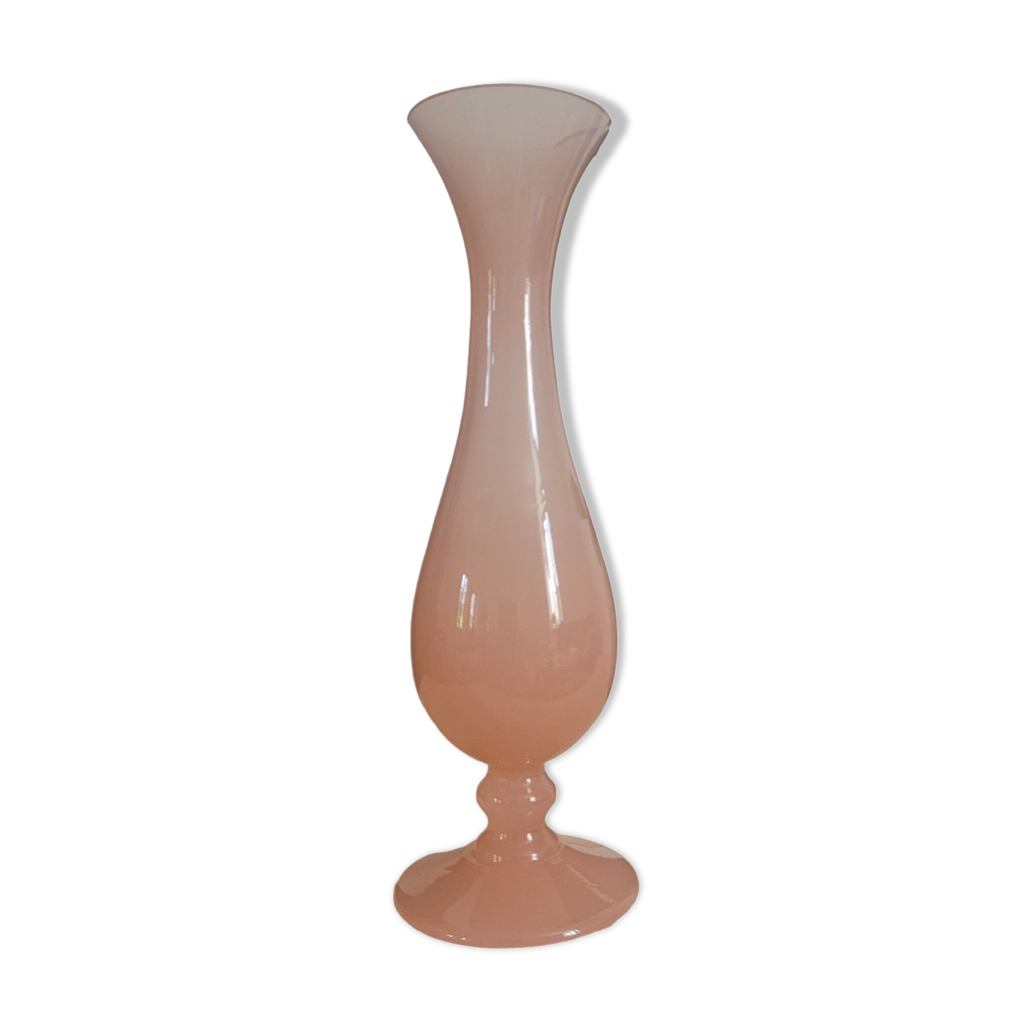 Small pink opaline vase