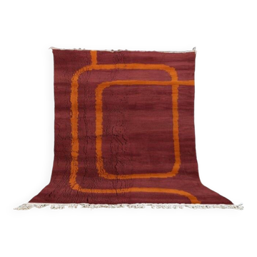 Tapis en laine pure fait main traditionnelle taille 2/3 m