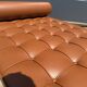 Knoll barcelona daybed mies van der rohe in cognac venezia leather, as new