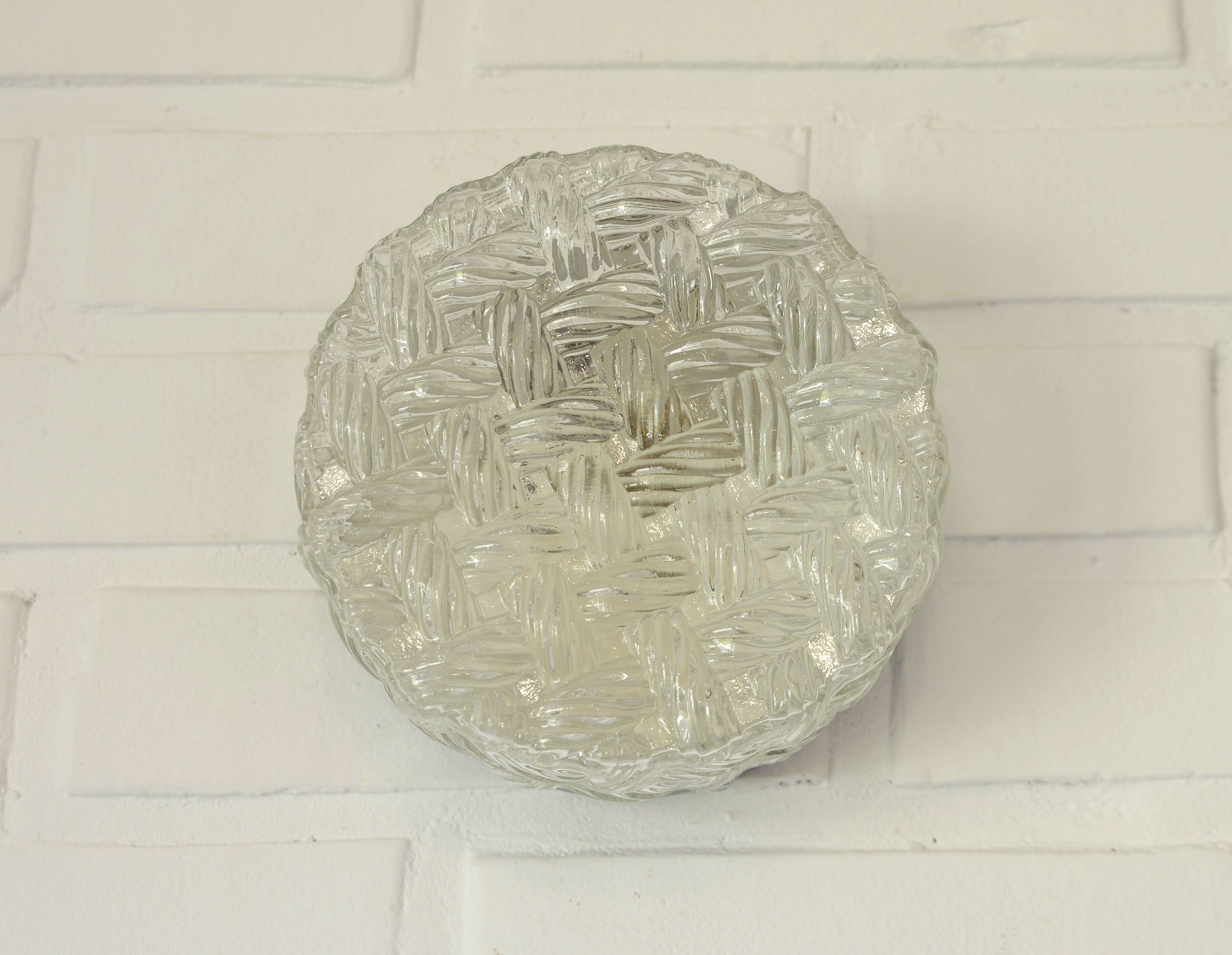 Appliques vintage, lot de 3 appliques murales, plafonnier encastré