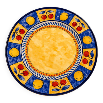 Decorative plate Line Hostess signed Palluy – Lemons & Cherries