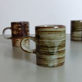 Set of 5 stoneware espresso cups