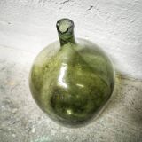 Large green Lady-Jeanne in blown glass