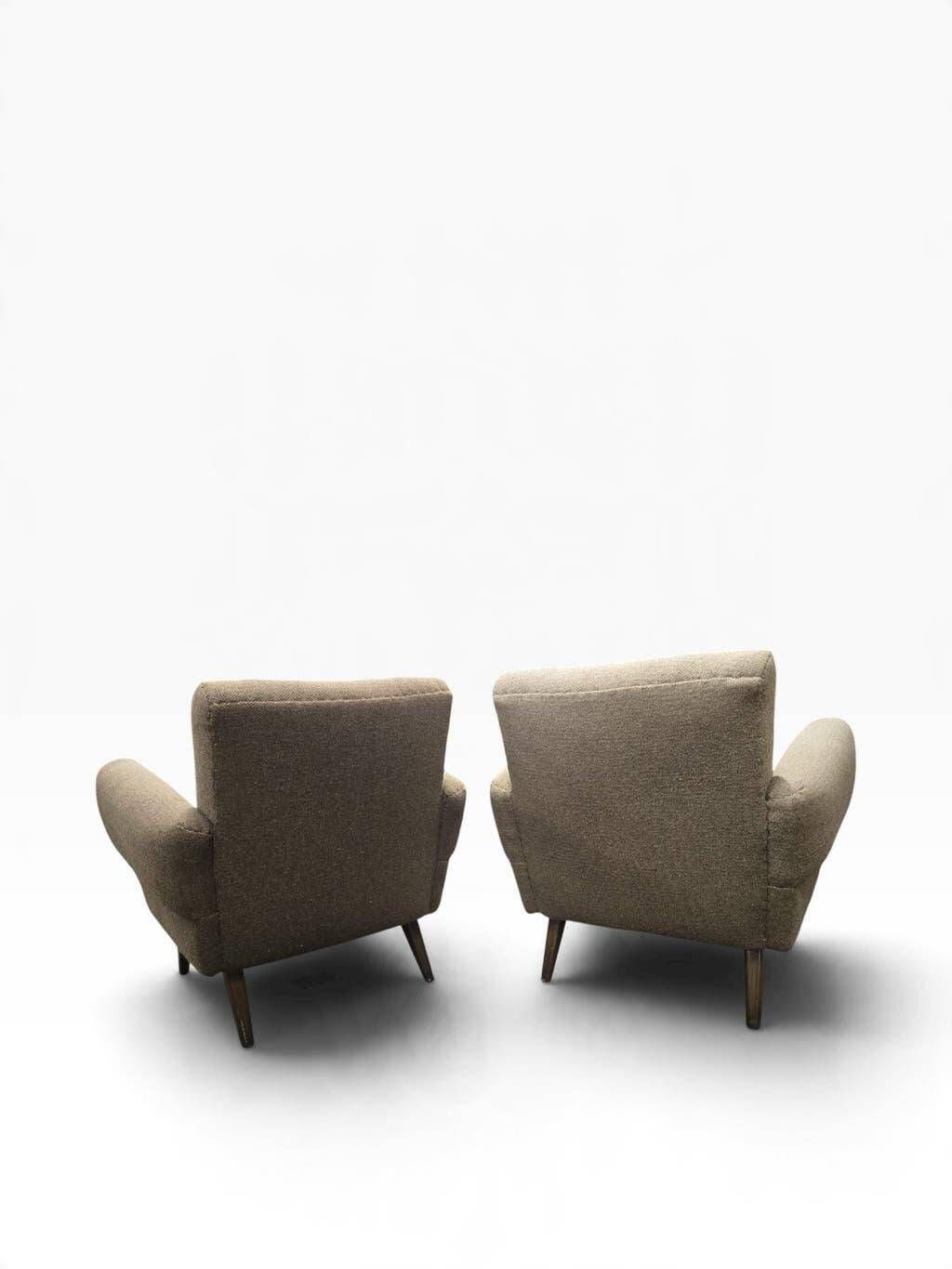 Ensemble de 2 fauteuils/canapés gris vintage
