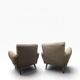 Ensemble de 2 fauteuils/canapés gris vintage