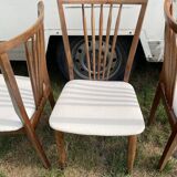 Set 4 chairs white vintage year 60