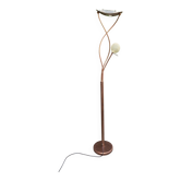Lampadaire halogène vintage en cuivre à bras tressés édité par Massive