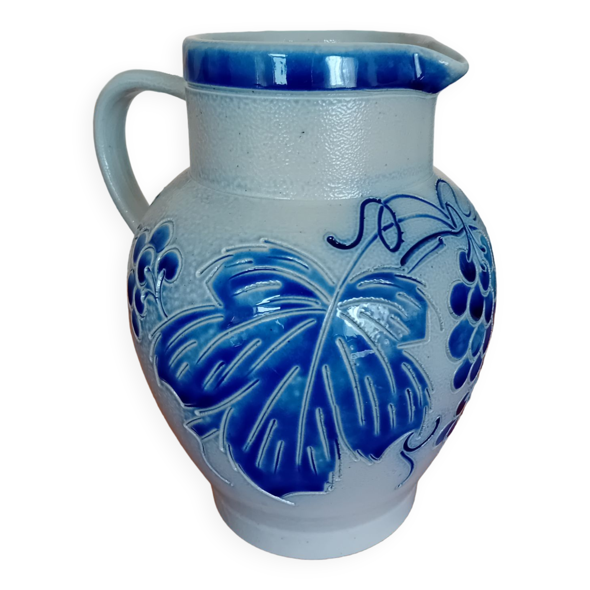 Large pitcher Alsace sandstone signed