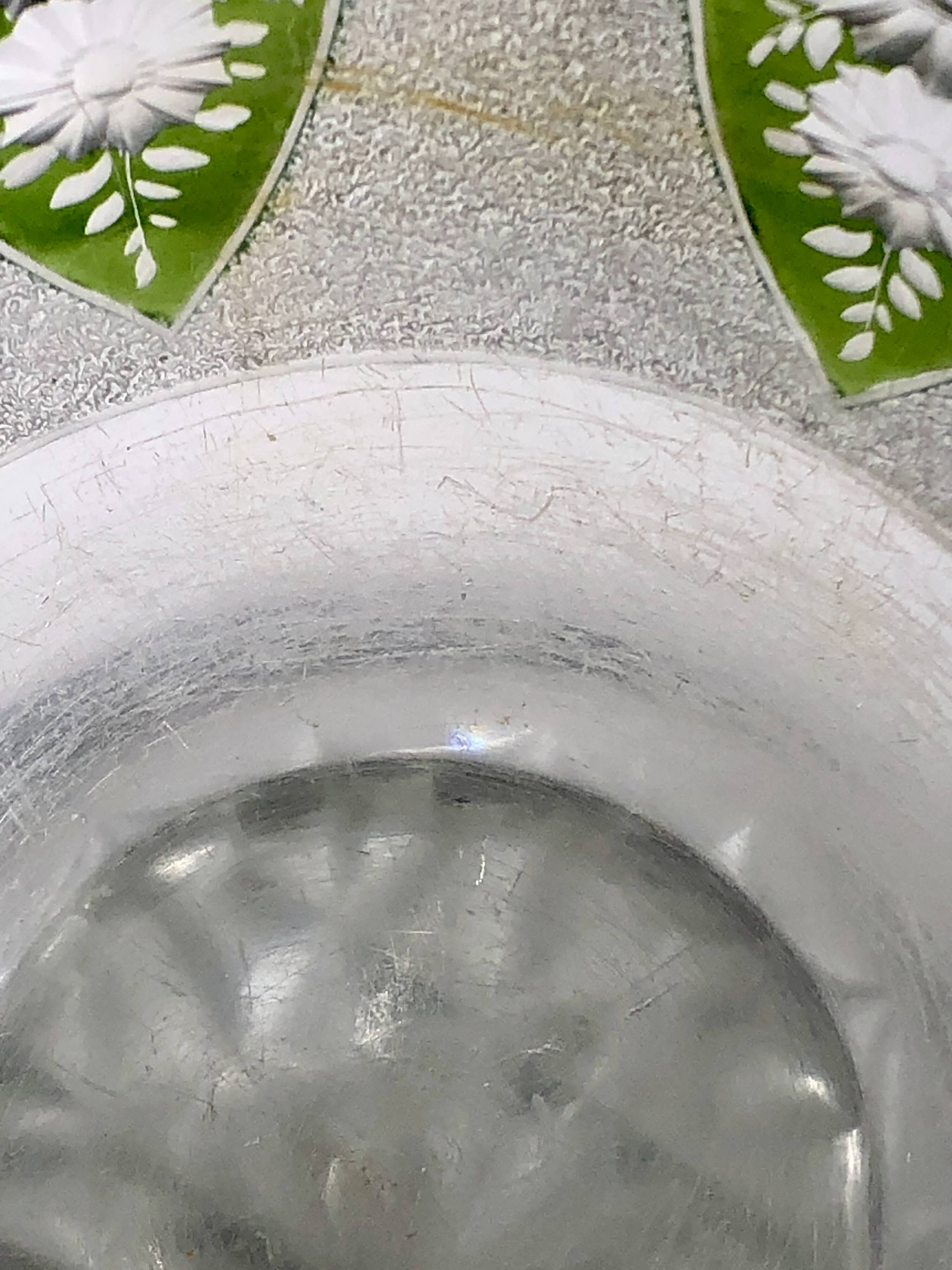 Bohemian Crystal Vase, Late 19th Century