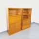 Vintage oak wood secretary bookcase storage furniture