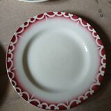 12 mismatched antique dinner plates