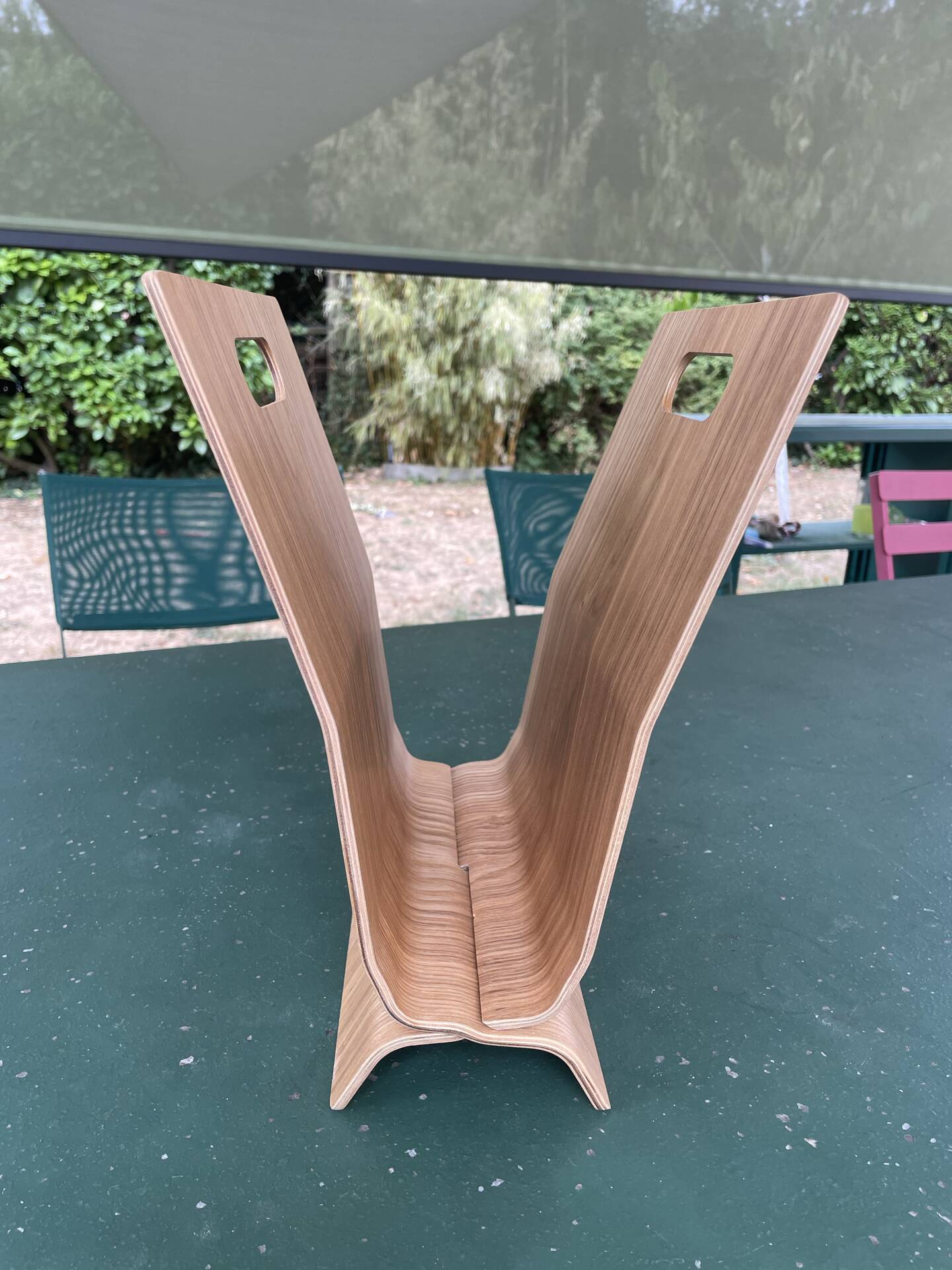 Vintage Scandinavian design magazine rack