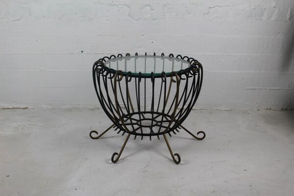Table basse vintage en fer forgé