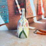 Azday Amazigh green bottle vase