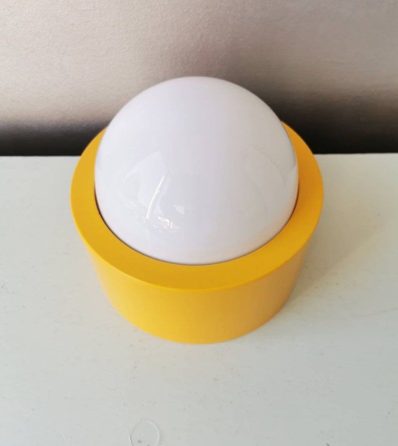Vintage yellow ceiling lamp/table lamp, 80s