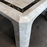 Pair of Sofa Ends Made Of Marble Wafers And Brass Net. French work. Ve