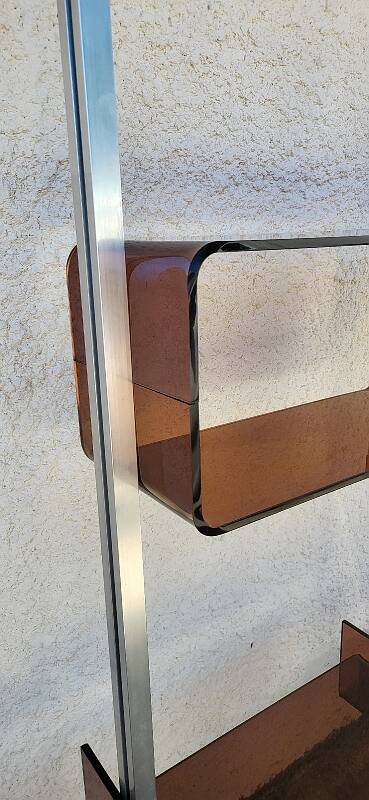Vintage modular library shelf 6 legs and 14 shelves