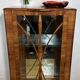 Art deco vintage brocante display cabinet walnut 1920-1930
