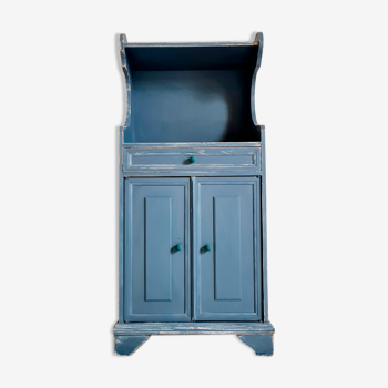 Buffet parisien en bois coloris bleu