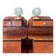Pair of "Pink" lamps in glass and pink alabaster - 1970.