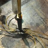 Vintage chandelier in glass and brass 1970