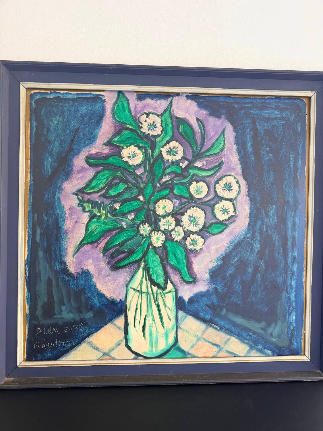 ALAN "Bouquet of Flowers" Oil on panel