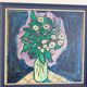 ALAN "Bouquet de fleurs" Huile sur panneau