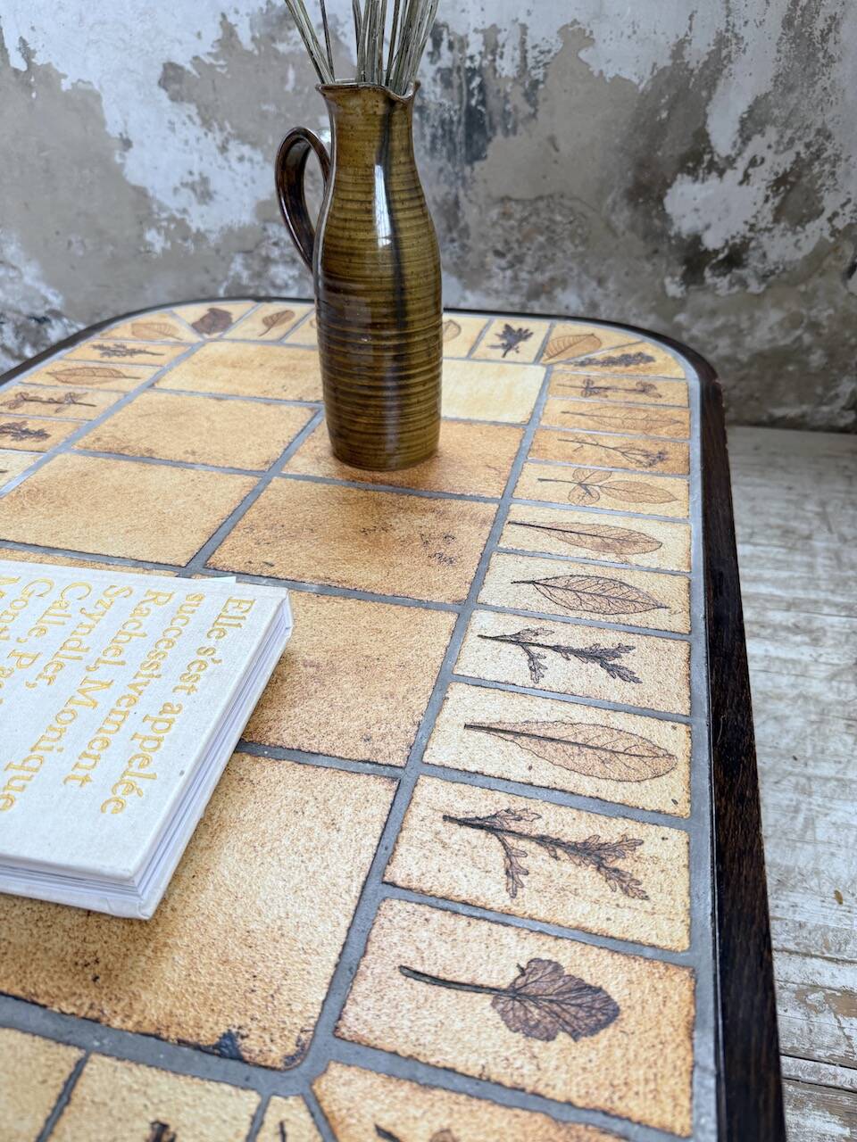 Capron “herbarium” oval coffee table