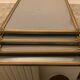4 old large picture frames metal curved glass
