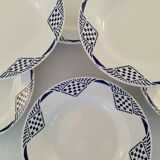 Vintage Moulin des et Hamage Orchies Pantin Earthenware Deep Plates