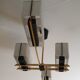 Arlus chandelier 4x2 brass lights prespex 1950/1960 vintage