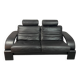 Black Leather Ake Fribytter “Kroken” Two-Seater Sofa for Nelo Möbel. Sweden