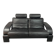 Black Leather Ake Fribytter “Kroken” Two-Seater Sofa for Nelo Möbel. Sweden
