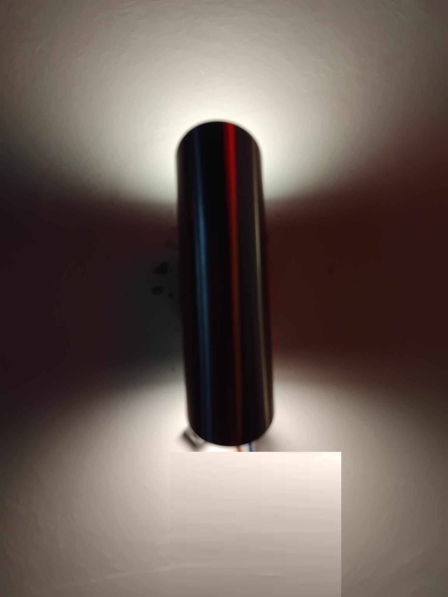 Pair of stainless steel tube wall lights from the 70s/80s