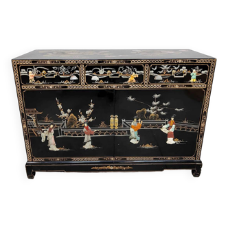 Buffet asiatique 'Chinoiserie', années 70-80